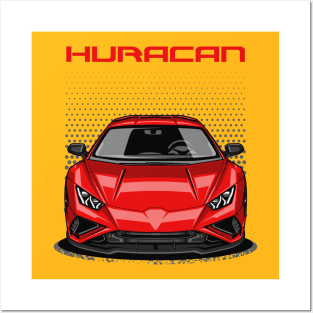 Huracan LP610-4 (Rosso Diablo) Posters and Art